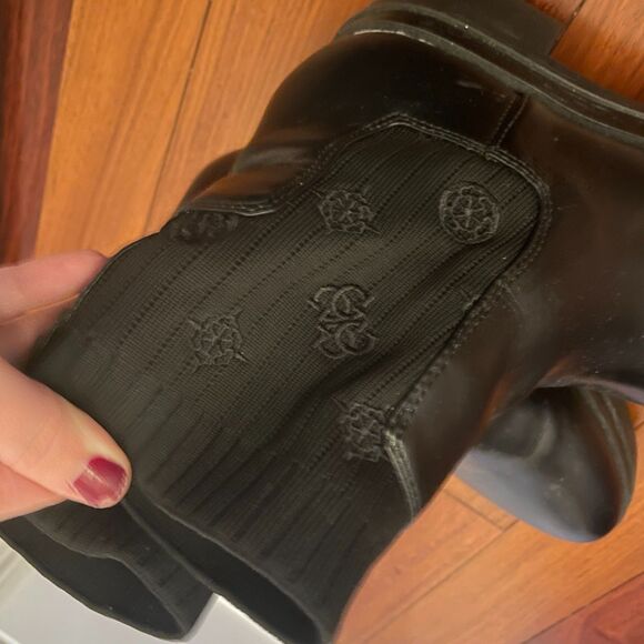 GUESS Chunky Sock Boots Sz 8 Black Goth Grunge Whimsygoth Classic Neutral - Picture 3 of 6